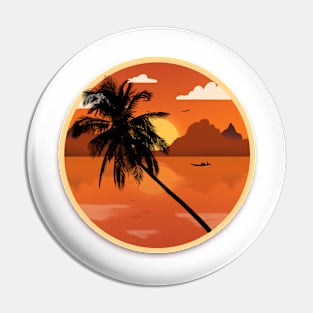 Sunset at the beach Pin