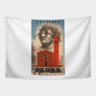 Parma, Italy - Vintage Travel Poster Design Tapestry