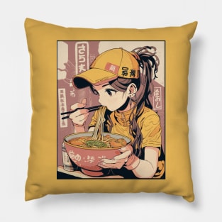 Noodle Girl # 3 Pillow