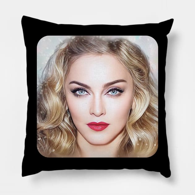 The Queen of Pop Pillow by akastardust