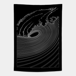 Pacific Waves V Noir Tapestry