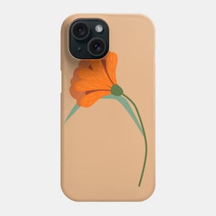 Abstract floral art with nude background Phone Case