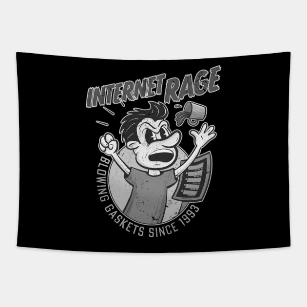 Internet Rage in Grayscale Tapestry by Sneezing Fish