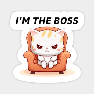 Cute Funny Cat I'm The Boss Magnet