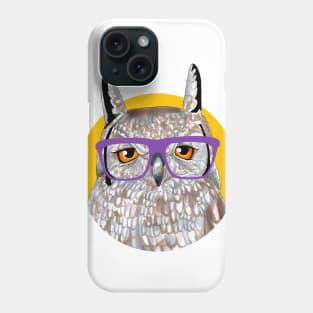 Smart Owl Glasses Portrait Phone Case