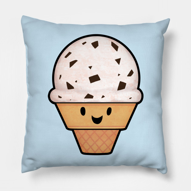 Cookies And Creme Ice Cream Ice Cream Pillow Teepublic Cartoon small fresh ice cream candy. cookies and creme ice cream