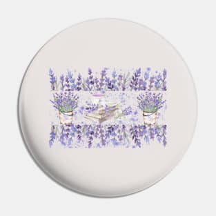 Purple Lavender Floral Flower Art Pin