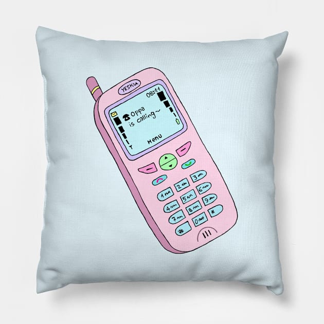 Oppa is calling. Pillow by Duckieshop