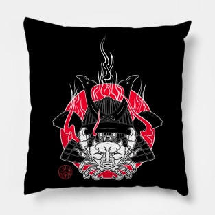 Crab and samurai helmet Pillow