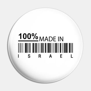 100% made in  Israel Pin