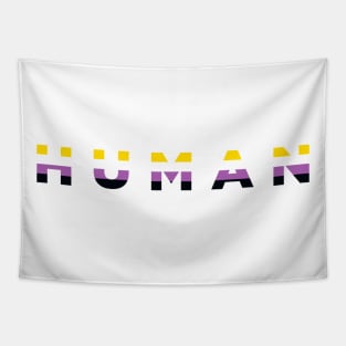 Human Pride Flag Nonbinary Enby Tapestry