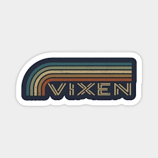 Vixen Retro Stripes Magnet