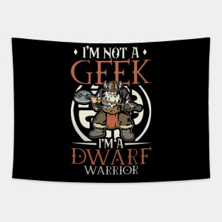 No geek - D20 Roleplaying Character - Dwarf Warrior Tapestry