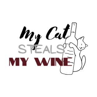 MY CAT STEALS MY WINE T-Shirt