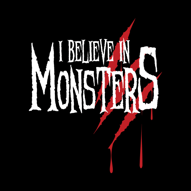 I Believe In Monsters - White Logo by ibelieveinmonstersofficial