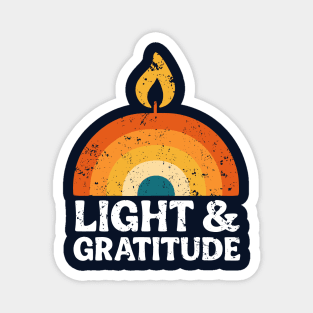 Light & Gratitude – Retro Flame Design Magnet