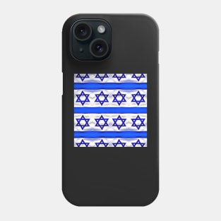 Star of David Israeli Flag Pattern Number 1 Phone Case