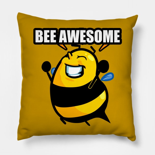 Bee Awesome Pillow by Crossed Wires