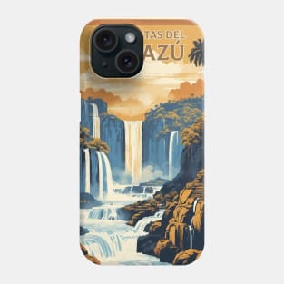 Iguazu Falls Argentina Vintage Tourism Poster Phone Case