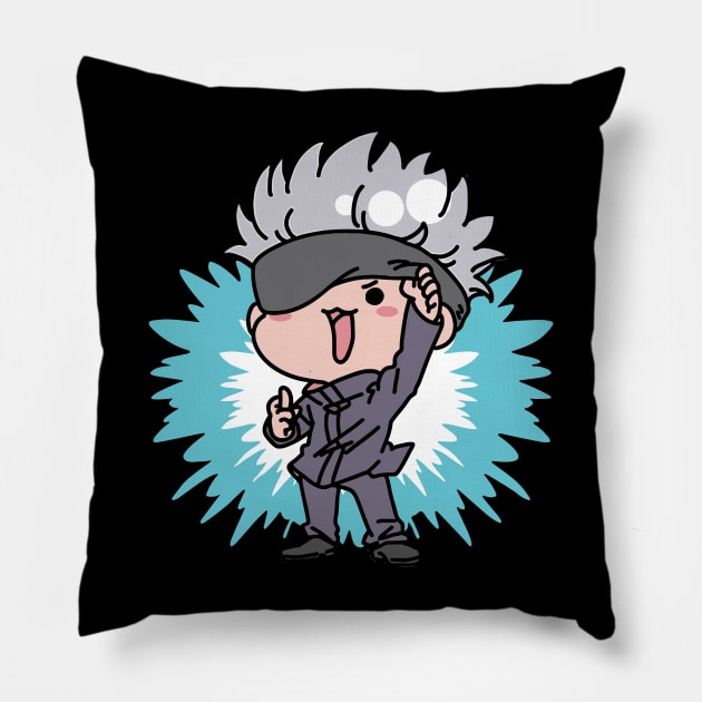 Chibi Satoru Pillow by JamesCMarshall