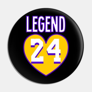 Legend 24 LA Basketball Design Pin