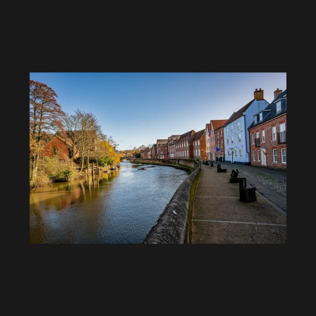 The historic Quayside in the city of Norwich by yackers1