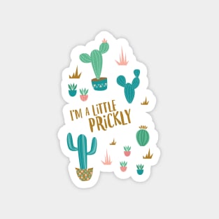 Prickly Cactus in Blush Pink Magnet