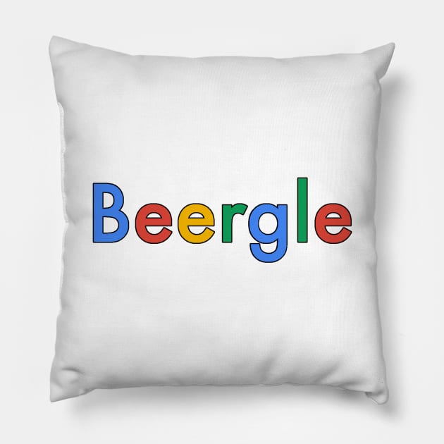 Beer Search Engein (Black Outline) Pillow by PerzellBrewing