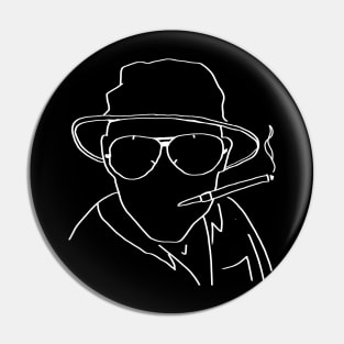 Hunter S. Thompson Silhouette Pin