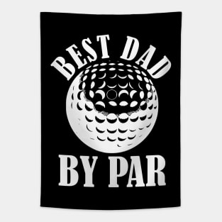 Funny Mens Golfing T Shirts Best Dad by Par Graphic Golf tees for Dads Tapestry