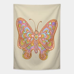 Rainbow vintage butterfly Tapestry