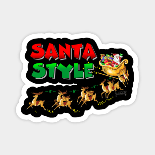 Santa Style with Essential Reindeer Light Items Magnet