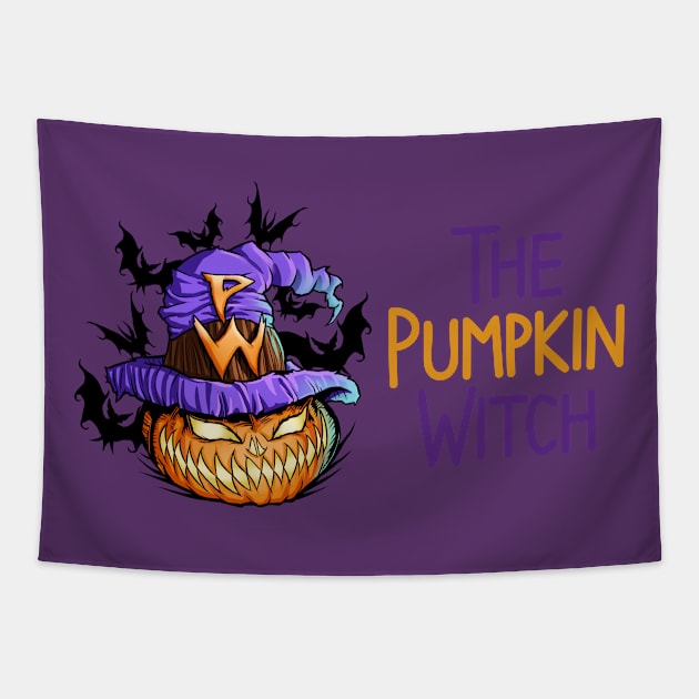 Spooky Pumpkin Tapestry by The Dark Raven