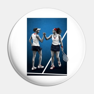 Serena & Venus Williams Tennis Artwork Pin