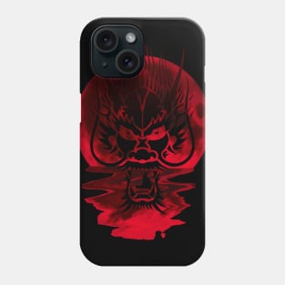 dragon head and red moon Phone Case