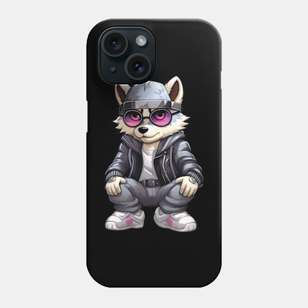 Hip pop dog husky Phone Case by mrsticky