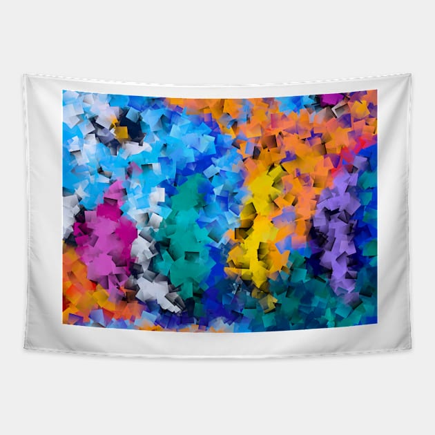 Starry Nights Over MeepNana Festival Cubed Tapestry by Zenanigans