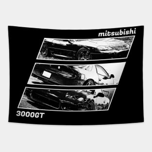MITSUBISHI 3000GT Black 'N White Archive 2 (Black Version) Tapestry