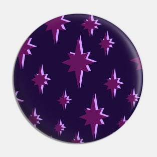 Purple Stars Night Sky, Christmas Pin