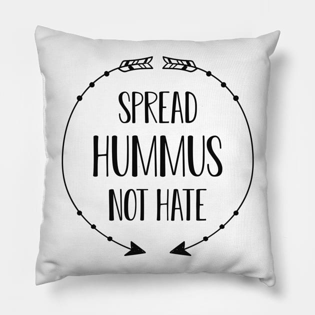 Vegetarian - Spread Humus not hate Pillow by KC Happy Shop