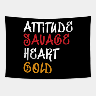 Attitude Savage Heart Gold Tapestry