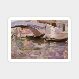 Gondolas by John Singer Sargent Magnet