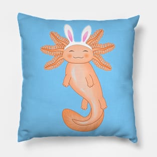 Orange Easter Axolotl Pillow