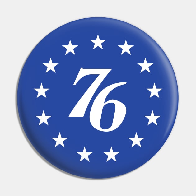 76 Stars Pin by Center City Threads