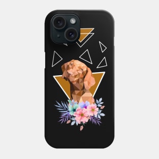 Dog with flowers Phone Case