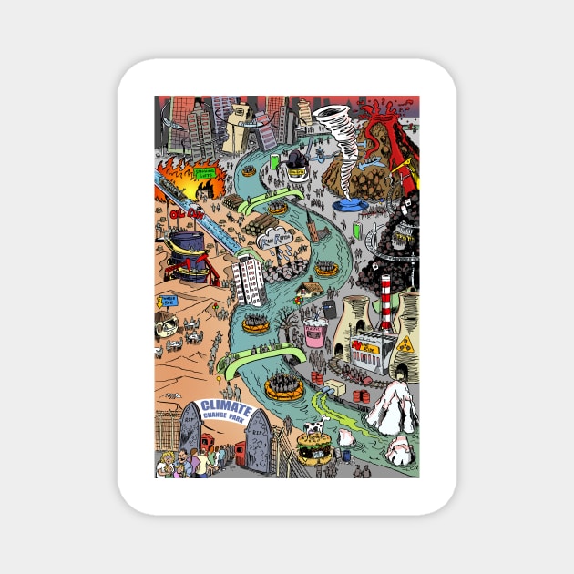 Climate Change Theme Park Magnet by matjackson