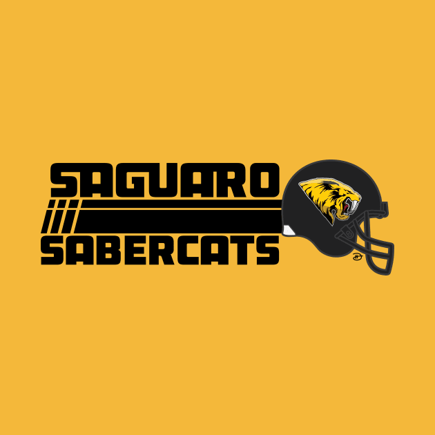 Saguaro Sabercats (Rush Primary - Black) by dhartist