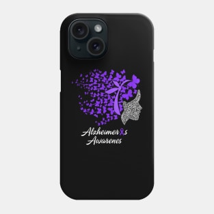 Alzheimer's Awareness Alzheimers Purple Butterflies Phone Case