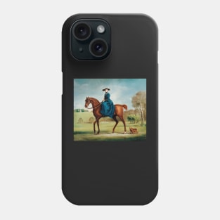 Lady back riding horse Phone Case