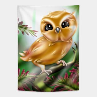 Baby owls art Tapestry